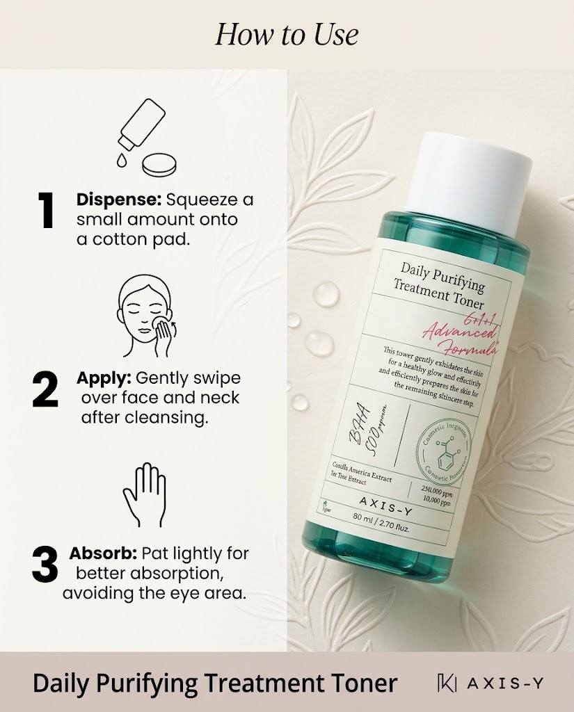 AXIS-Y Daily Purifying Treatment Toner 80ml – Travel-Size Pore-Clarifying Toner