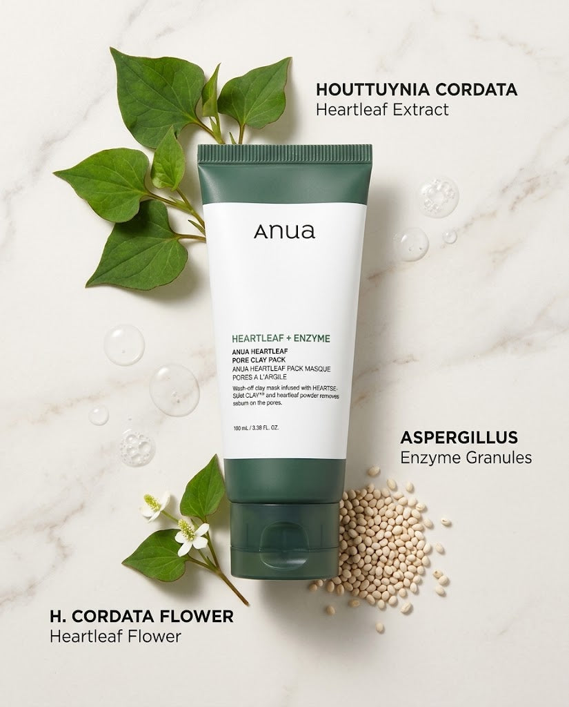 Anua Heartleaf + Enzyme Pore Clay Pack (100ml) – Deep-Cleansing Clay Mask