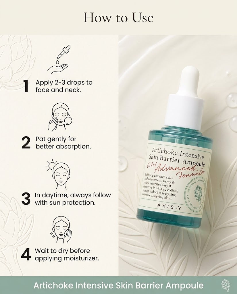 AXIS-Y Artichoke Intensive Skin Barrier Ampoule (30ml) – Pore-Refining Barrier Repair Serum