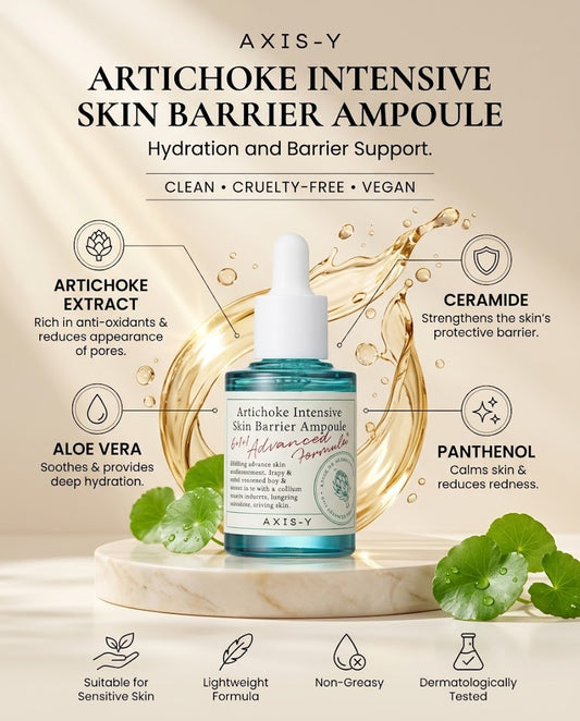 AXIS-Y Artichoke Intensive Skin Barrier Ampoule (30ml) – Pore-Refining Barrier Repair Serum