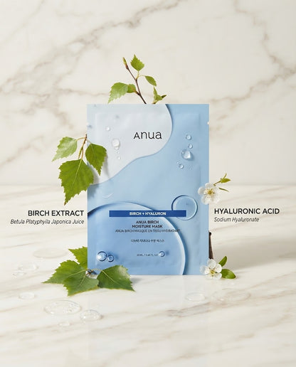 Anua Birch + Hyaluron Moisture Sheet Mask