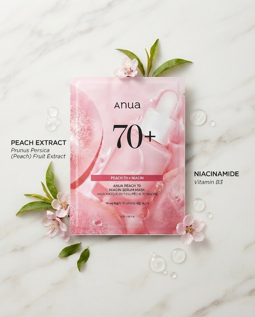 Anua Peach 70 Niacin Serum Mask - Brightening & Hydrating Sheet Mask