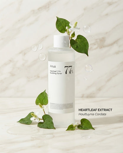 Anua Heartleaf 77% Soothing Toner (250ml) - Calming Facial Toner for Sensitive & Acne-Prone Skin