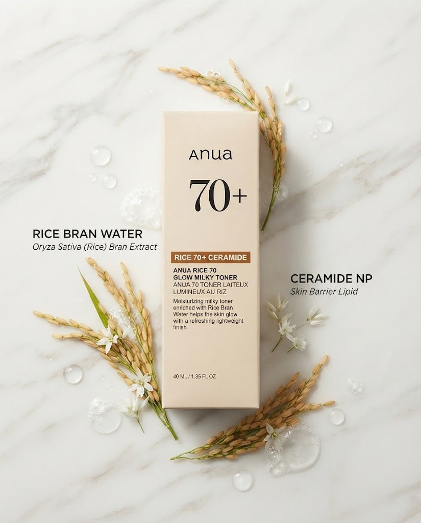 Anua Rice 70 Glow Milky Toner – Hydrating & Brightening K-Beauty Skin Barrier Toner