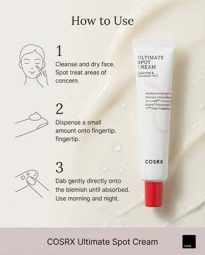 COSRX AC Collection Ultimate Spot Cream - 30g / 30ml | Targeted Acne Treatment