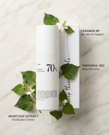 Anua Heartleaf 70% Daily Lotion (200ml) | Soothing Hydration for Sensitive Skin