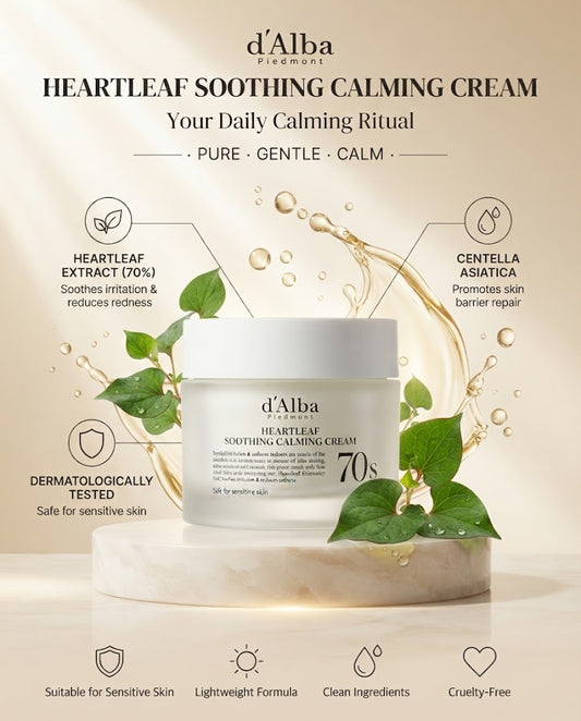 d'Alba Piedmont Heartleaf Soothing Calming Cream (70s) - 50ml