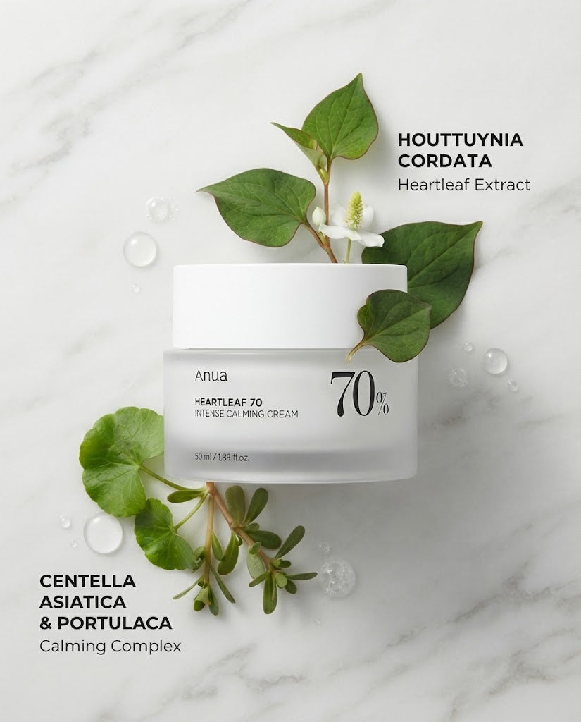 Anua Heartleaf 70% Intense Calming Cream (50ml) | Soothing Barrier Moisturizer