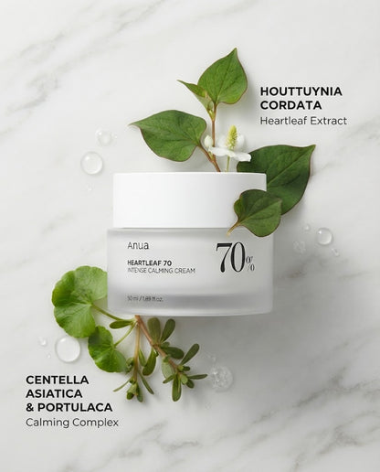 Anua Heartleaf 70% Intense Calming Cream (50ml) | Soothing Barrier Moisturizer