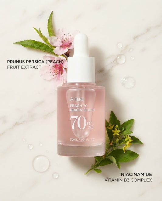Anua Peach 70% Niacinamide Serum 30ml - Radiant Glass Skin