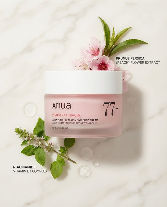 Anua Peach 77 Niacin Enriched Cream (50ml) | Hydrating Glow Moisturizer