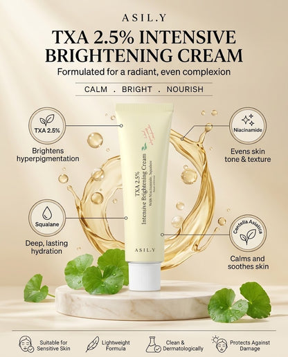 AXIS-Y TXA 2.5% Intensive Brightening Cream (50ml) – Dark Spot & Melasma Treatment