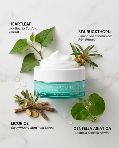 AXIS-Y Cera-Heart My Type Duo Cream (60ml) – Custom Dual Moisturizer for Combination Skin