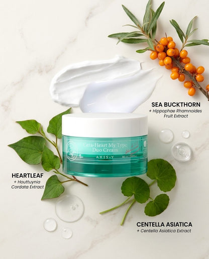 AXIS-Y Cera-Heart My Type Duo Cream (60ml) – Custom Dual Moisturizer for Combination Skin