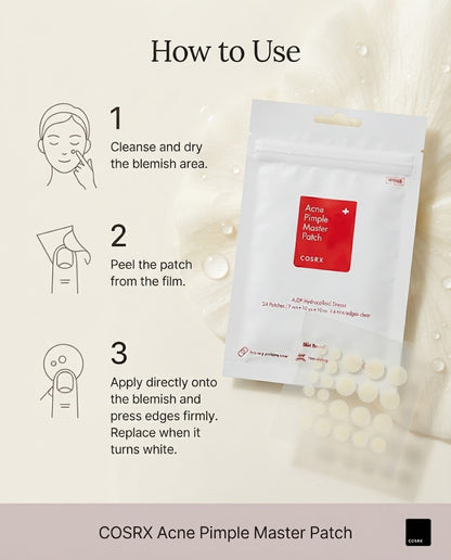 COSRX Acne Pimple Master Patch (24 Patches) – Overnight Blemish Treatment