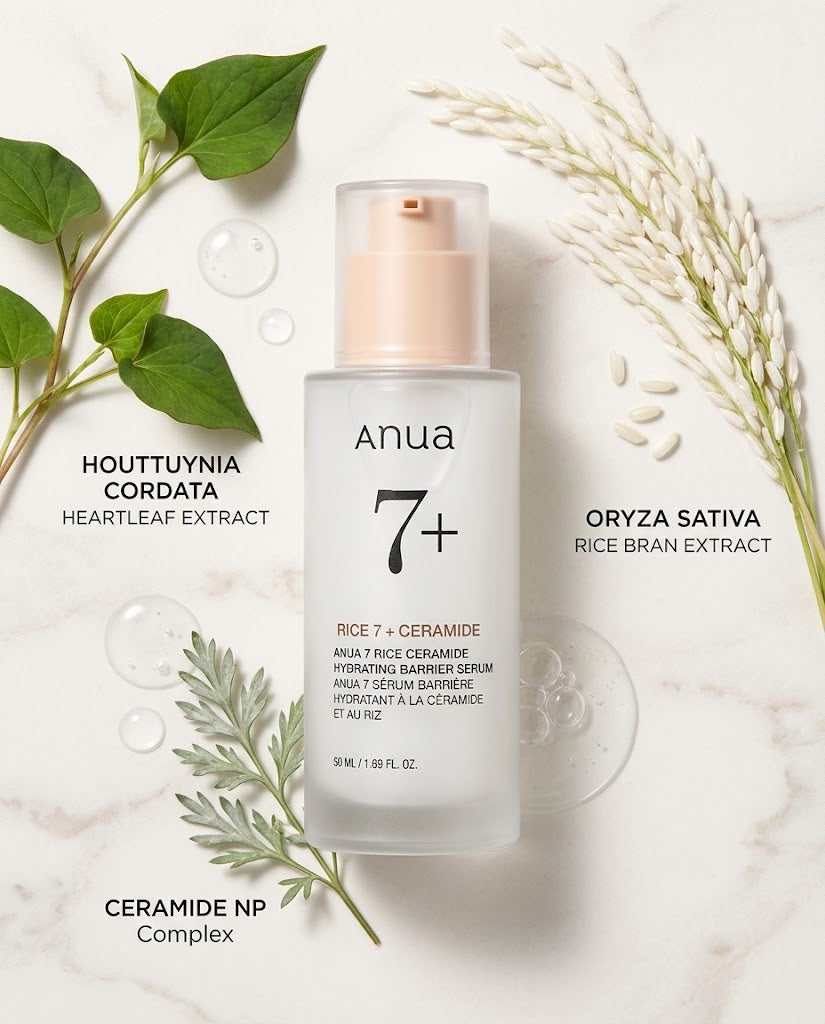 Anua Rice 7 + Ceramide Hydrating Barrier Serum | Rice & Ceramide Serum