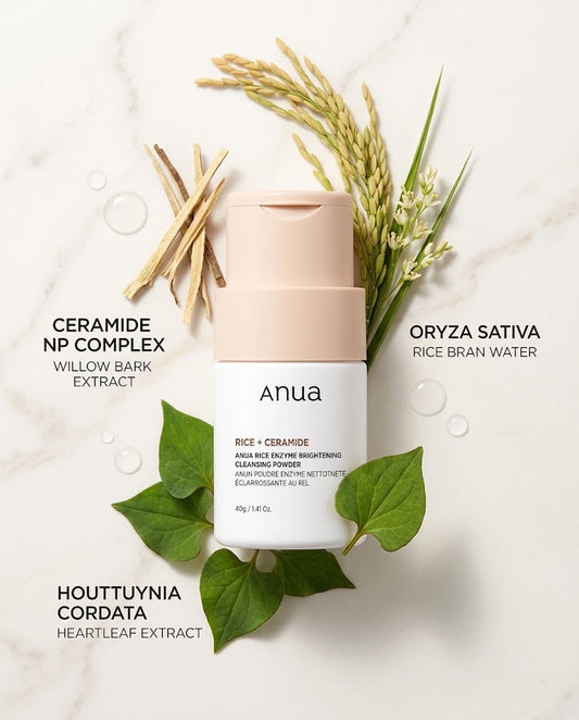 Anua Rice + Ceramide Enzyme Brightening Cleansing Powder