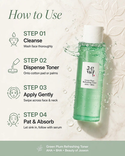 Beauty of Joseon Green Plum Refreshing Toner (AHA + BHA)