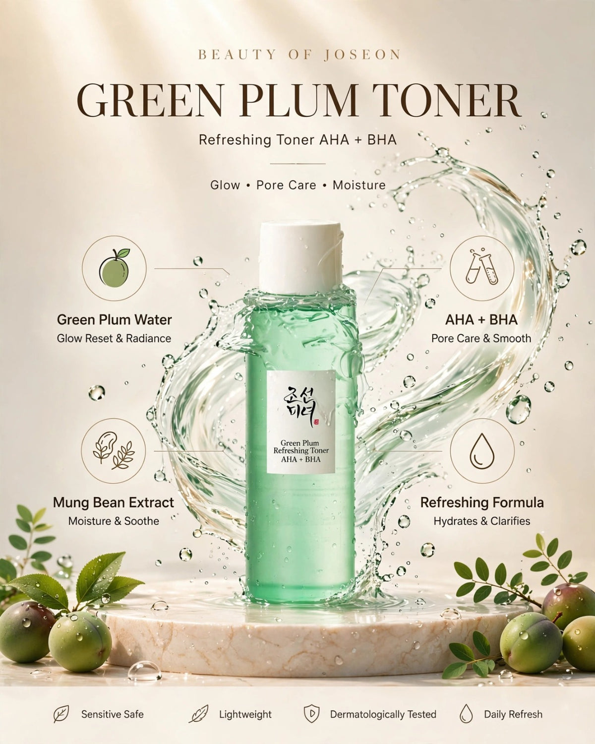 Beauty of Joseon Green Plum Refreshing Toner (AHA + BHA)