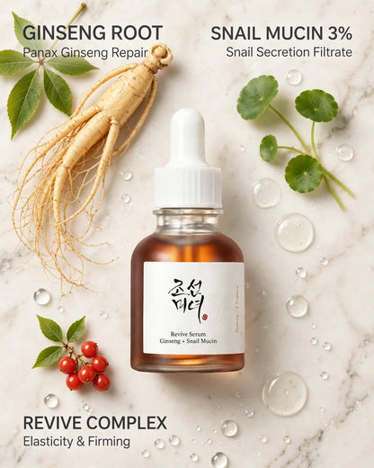 Beauty of Joseon Revive Serum: Ginseng + Snail Mucin (30ml)