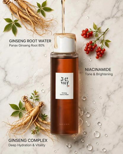 Beauty of Joseon, Ginseng Essence Water, K-Beauty, Korean Skincare, Hydrating Toner, Niacinamide Toner, Anti-Aging Essence, Brightening Toner, Ginseng Skincare, Glass Skin, Moisture Barrier Repair, Cruelty-Free Skincare