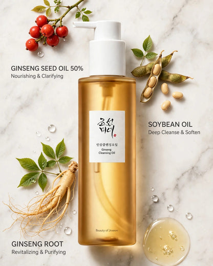 Beauty of Joseon Ginseng Cleansing Oil 210ml | Gentle Korean Makeup Remover