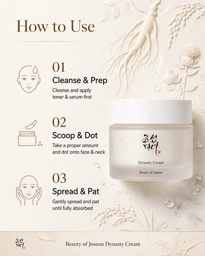Beauty of Joseon Dynasty Cream (50ml) - Dewy Hydrating Face Moisturizer