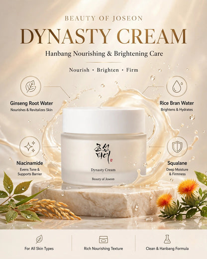 Beauty of Joseon Dynasty Cream (50ml) - Dewy Hydrating Face Moisturizer