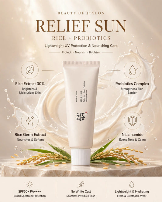 Beauty of Joseon Relief Sun : Rice + Probiotics SPF50+ (50ml) – Authentic K-Beauty