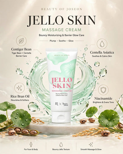 Beauty of Joseon Jelloskin Massage Cream for Face & Body - 200ml | K-Beauty