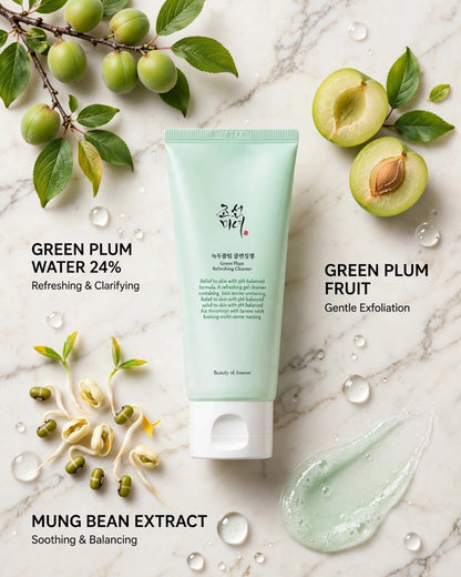 Beauty of Joseon Green Plum Refreshing Cleanser (100ml) – Low pH Daily Face Wash