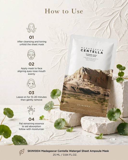 SKIN1004 Madagascar Centella Watergel Sheet Ampoule Mask