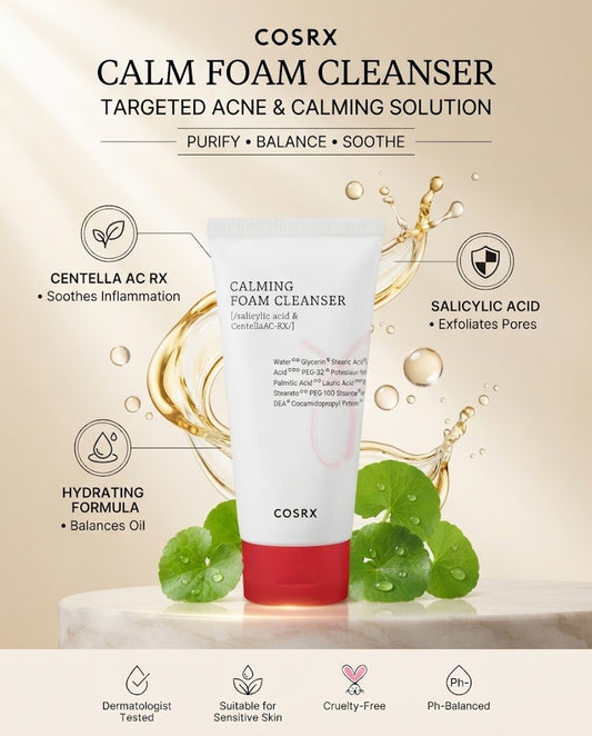 COSRX AC Collection Calming Foam Cleanser - 50ml (5.07 fl oz)
