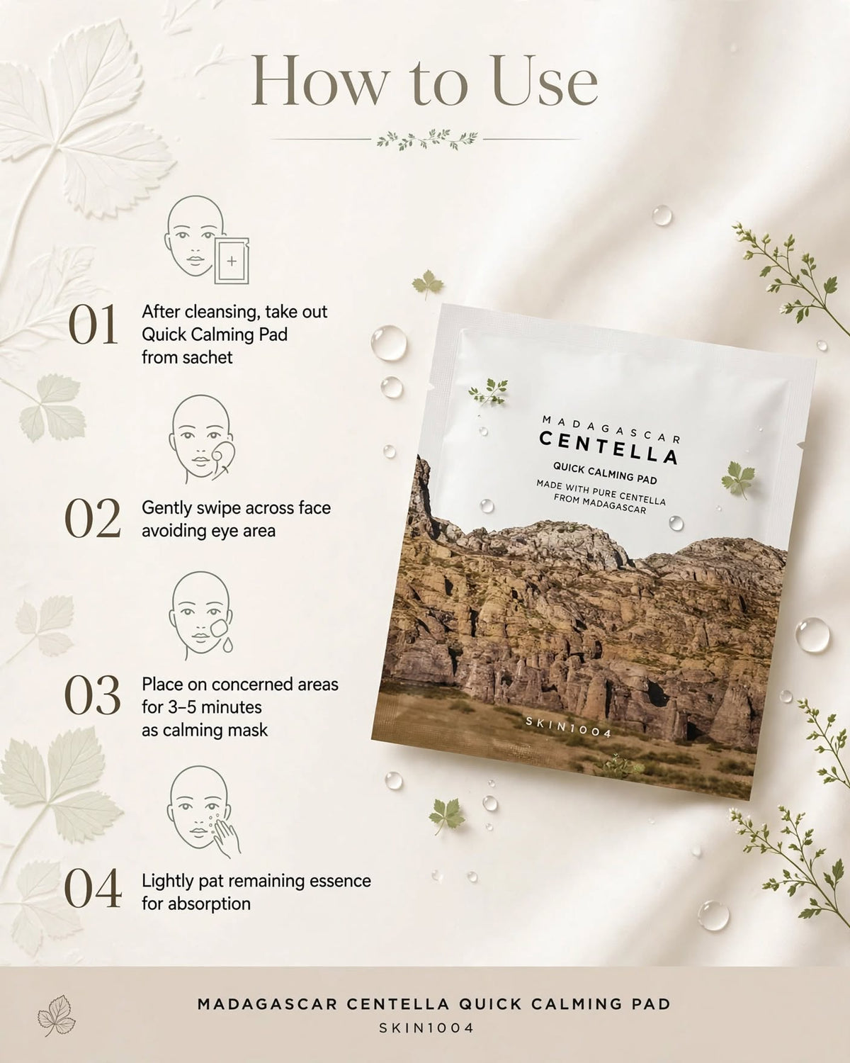 SKIN1004 Madagascar Centella Quick Calming Pad