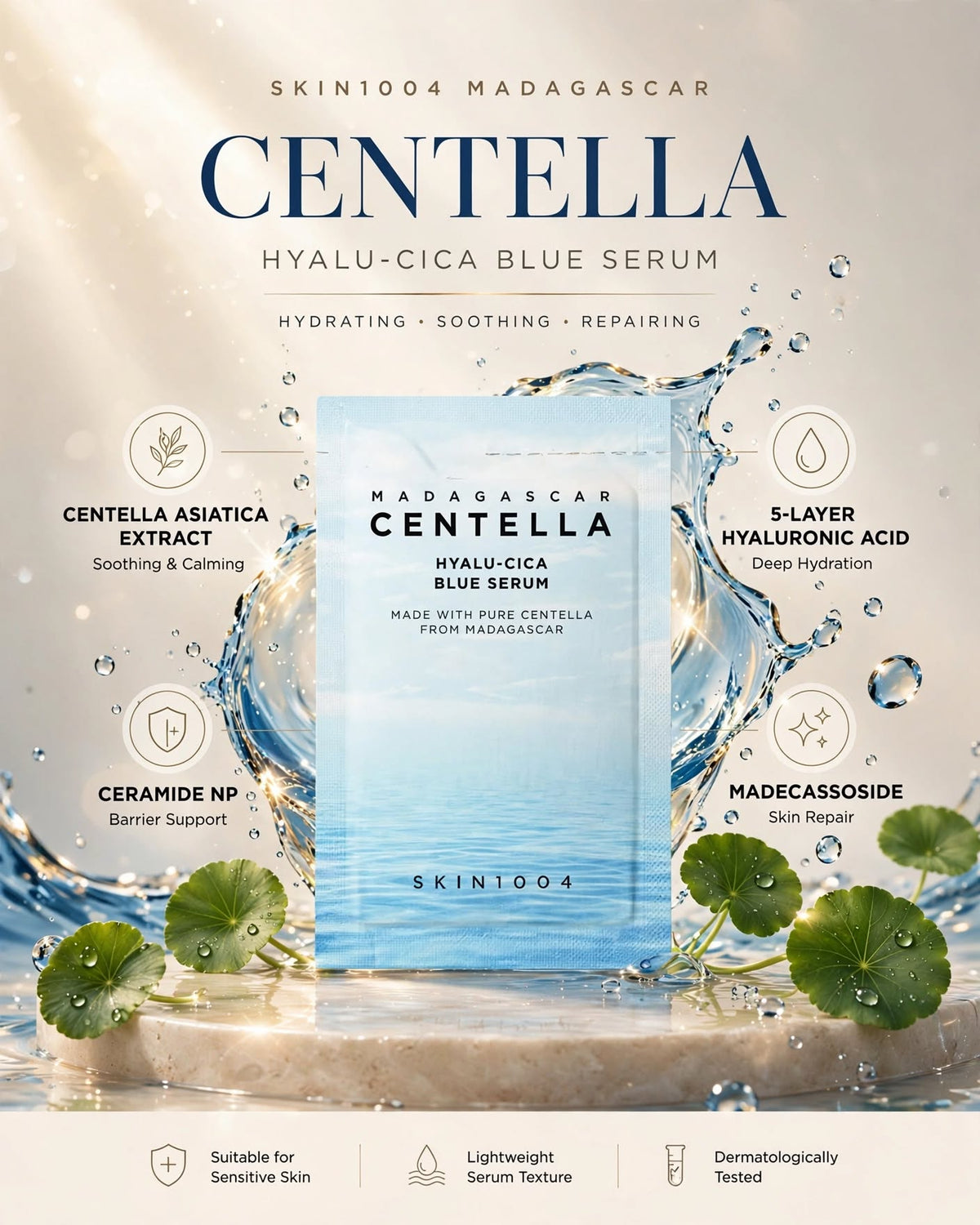 SKIN1004 Madagascar Centella Hyalu-Cica Blue Serum