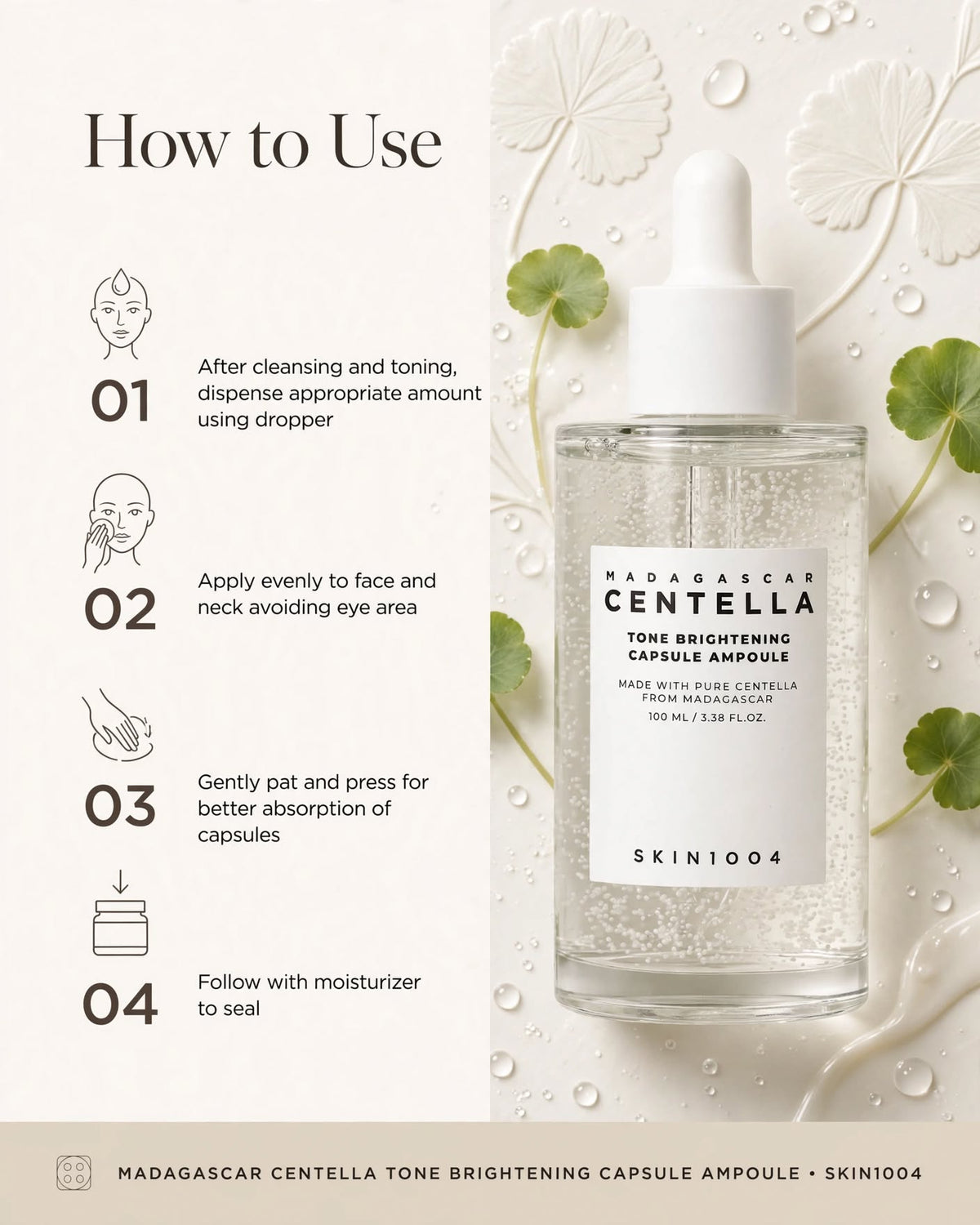 SKIN1004 Madagascar Centella Tone Brightening Capsule Ampoule
