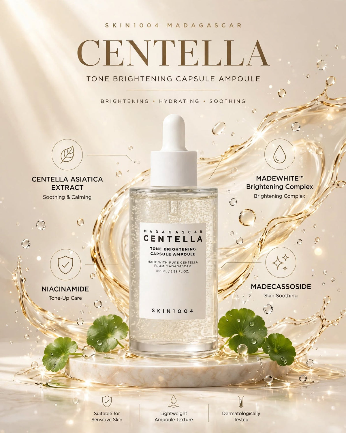 SKIN1004 Madagascar Centella Tone Brightening Capsule Ampoule