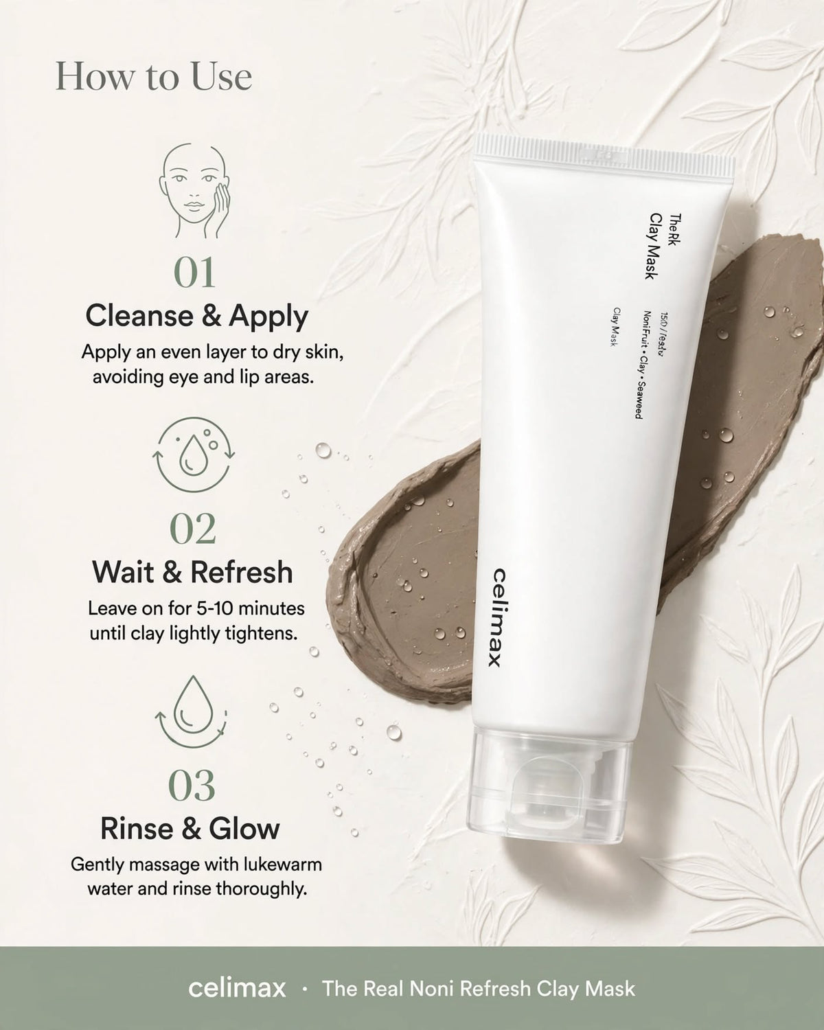 Celimax The Real Noni Refresh Clay Mask - 120g / 100ml | Deep Pore Cleansing