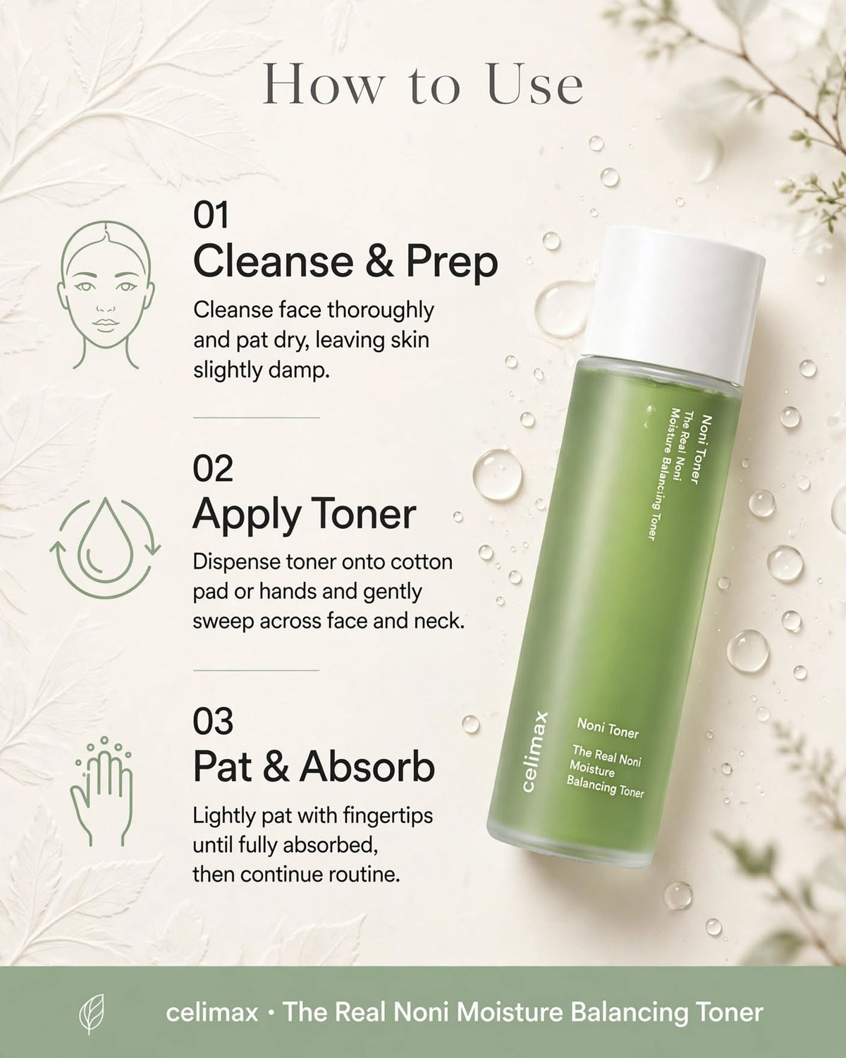 Celimax The Real Noni Moisture Balancing Toner - 150ml (5.07 fl. oz.) | Authentic K-Beauty
