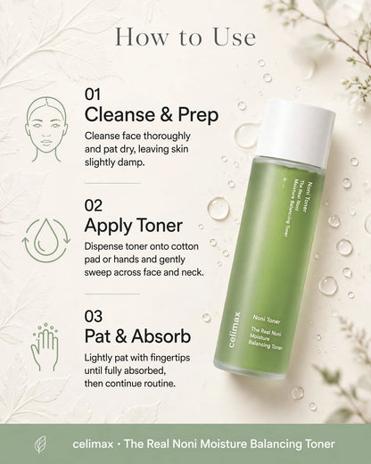 Celimax The Real Noni Moisture Balancing Toner - 150ml (5.07 fl. oz.) | Authentic K-Beauty