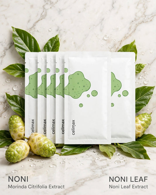 celimax The Real Noni Energy Ampoule Mask Pack (5 Sheets) | Deep Hydration & Soothing