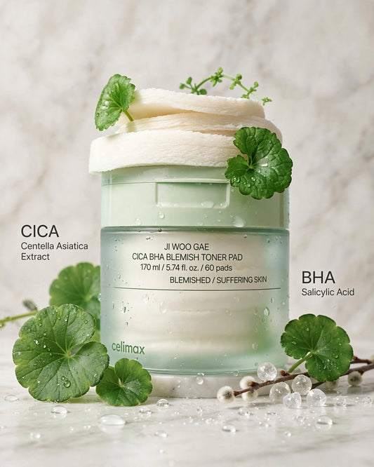 celimax Ji Woo Gae Cica BHA Blemish Toner Pad | 170ml (60 Pads)