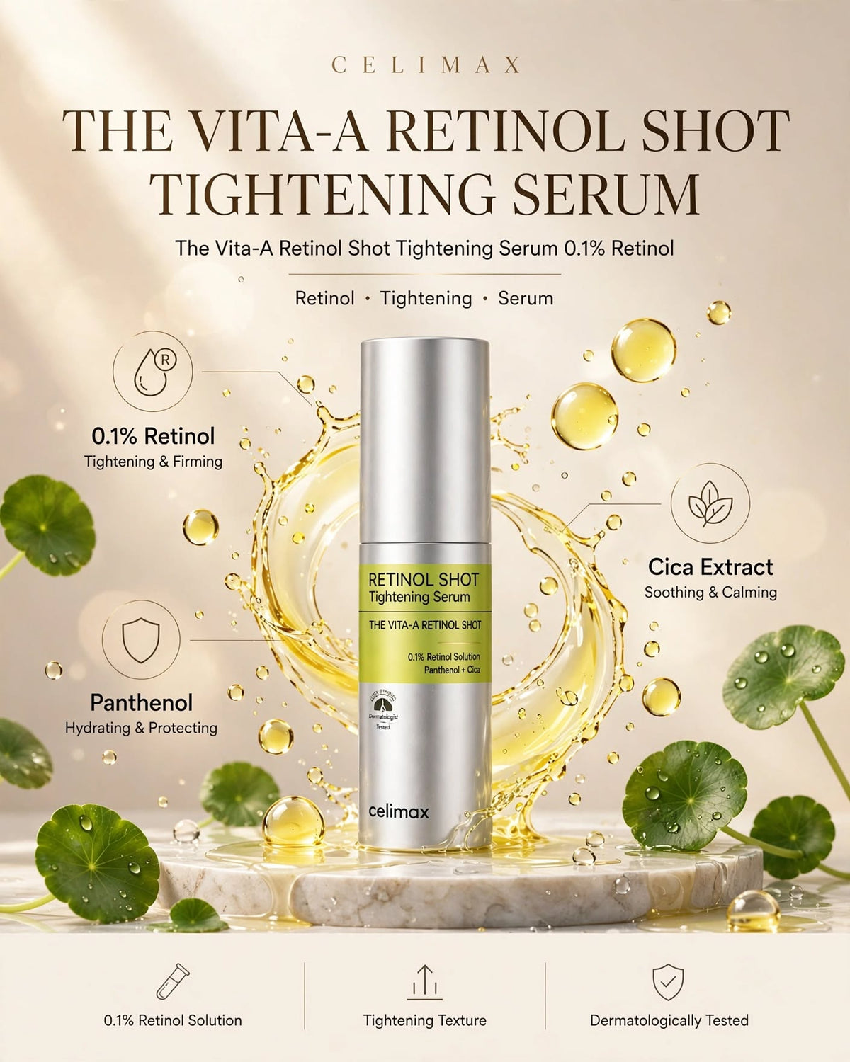 Celimax The Vita-A Retinol Shot Tightening Serum - 30ml | Anti-Aging & Pore Minimizer