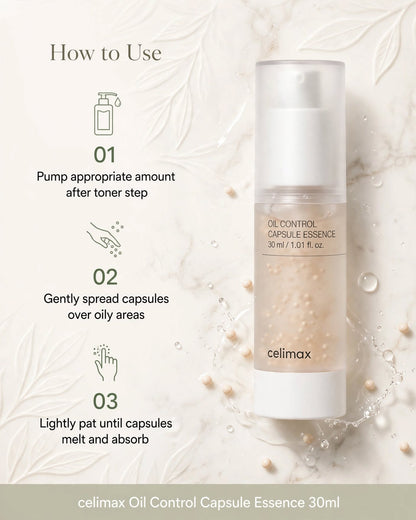 celimax Oil Control Capsule Essence 30ml – Pore Tightening Sebum Serum