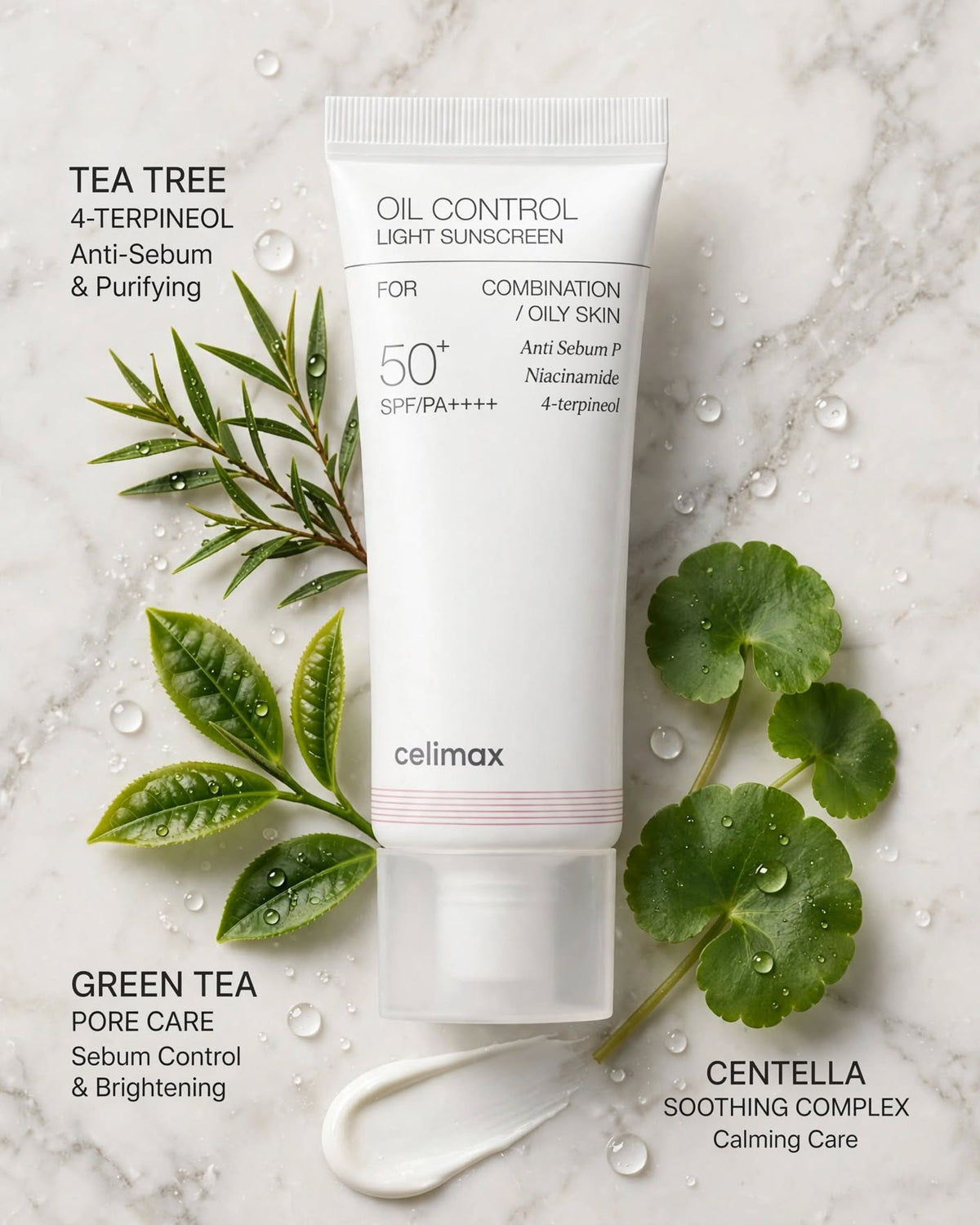 Celimax Oil Control Light Sunscreen SPF 50+ PA++++ (40ml) | Matte Sunscreen for Oily Skin