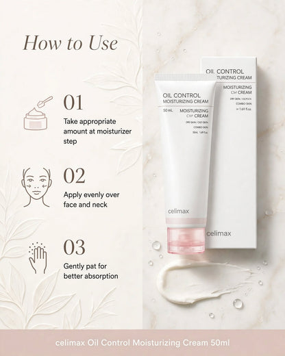 Celimax Oil Control Moisturizing Cream - 80ml | Sebum & Pore Care
