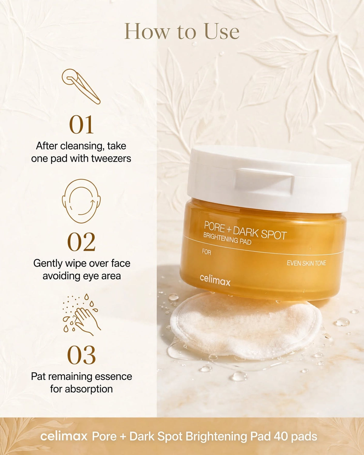celimax Pore + Dark Spot Brightening Pad - 100ml (40 Pads)