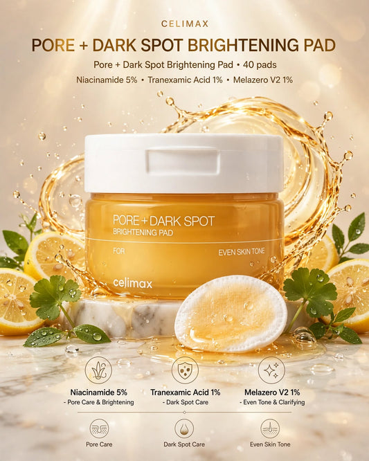 celimax Pore + Dark Spot Brightening Pad - 100ml (40 Pads)