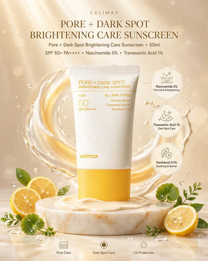 Celimax Pore + Dark Spot Brightening Care Sunscreen SPF50+ (50ml / 79g)