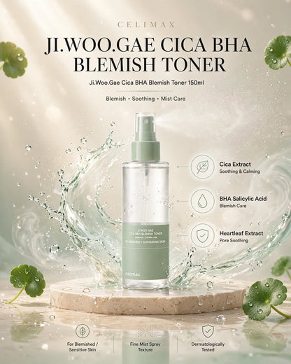 elimax Ji Woo Gae Cica BHA Blemish Toner Body Mist - 150ml